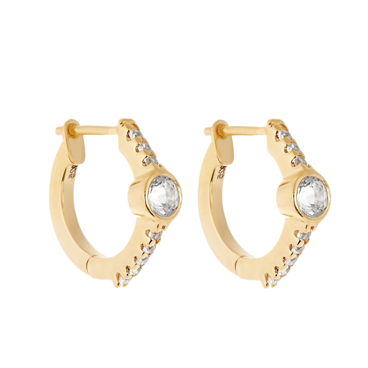 Topaz and Gold Plated Earrings